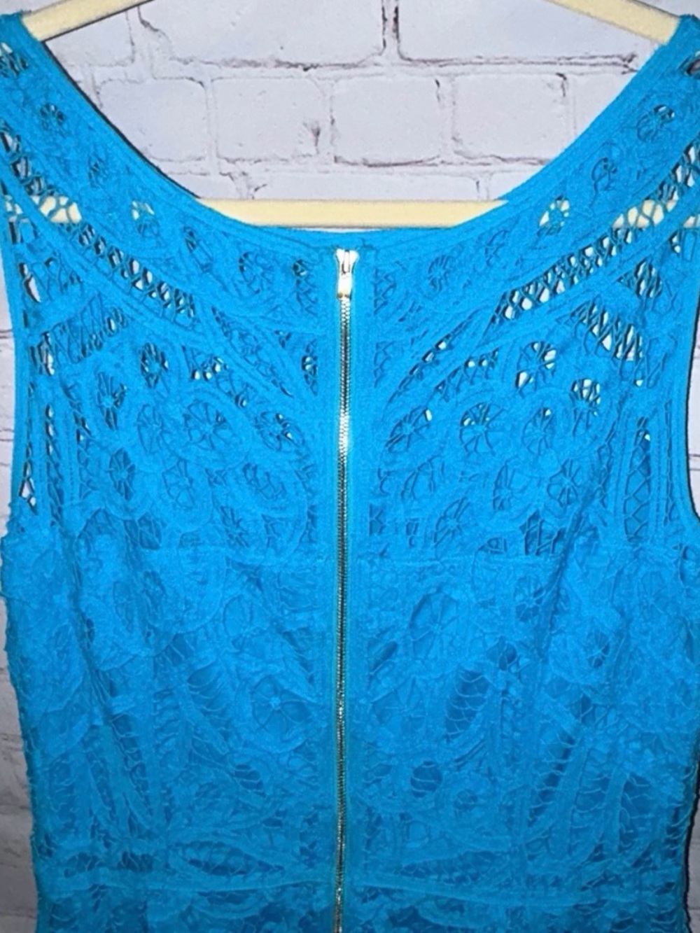 Lilly Pulitzer Blue Lace Sleeveless Fit & Flare Dress Size Medium - Picture 5 of 6